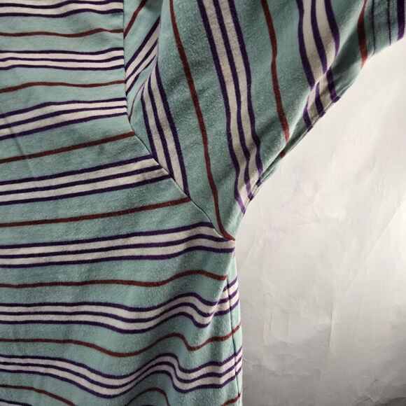 Teddy Fresh T Shirt Mens Large Blue Purple Short Sleeve Crew Striped Ringer - Picture 11 of 14